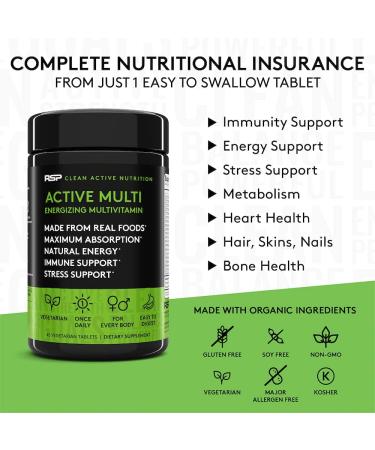 RSP Nutrition Active Multi - Energizing Multivitamin (45 Tablets) | Boost Energy & Wellness - Buy Online on GoSupps.com