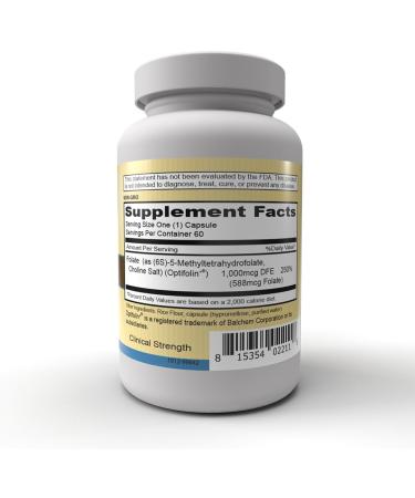 Priority One Vitamins - Priority Folate 60 Capsules - Superior Folate Supplementation with Optifolin+ 5MTHF Folate* - Buy Online on GoSupps.com