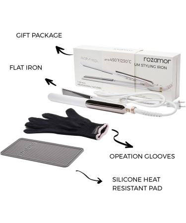 Premium Titanium Flat Iron Hair Straightener - Ultra Thin Double-Sided Fast Heating Dual Voltage - Perfect for Straightening & Curling - Ideal Gift for Women - Buy Online on GoSupps.com