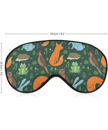 Cute Forest Animals Sleep Mask - Adjustable Strap Eye Cover for Sleeping and Travel - Blocks Light for Men and Women - Buy Online on GoSupps.com