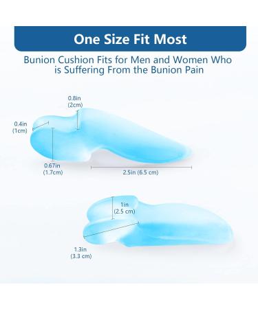 Sumifun Clear Gel Bunion Cushion Protector - 12 Pack | Relieve Foot Pain | Realign Big Toe | Bunion Corrector for Men or Women (Blue) - Buy Online on GoSupps.com