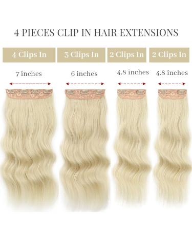 Buy Cheap Clip-In Platinum Blonde Hair Extensions - 50cm Long & 200g Double Weft Blend for Women | Realistic Synthetic Braid Full Head 4-Pcs Wig - Buy Online on GoSupps.com