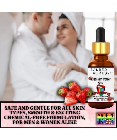 Kiss My Yoni Oil Lotion pour le corps Premium la fraise. Huile de massage non collante 30 ml. V g talien naturel biologique non toxique. - Buy Online on GoSupps.com