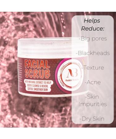 Amira Beauty Pomegranate Exfoliating Facial Cleanser | Gentle Daily Scrub for Smooth Skin | Deep Cleansing Detox with Brightening Exfoliating Beads - Buy Online on GoSupps.com