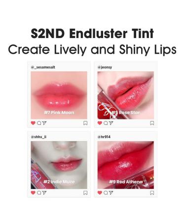 S2ND Endluster Tint Water Lip Stain | Long-Lasting Moisture & Vivid Color | High Pigment Lip Tint with Argan Oil (2 Indie Muze) - Buy Online on GoSupps.com