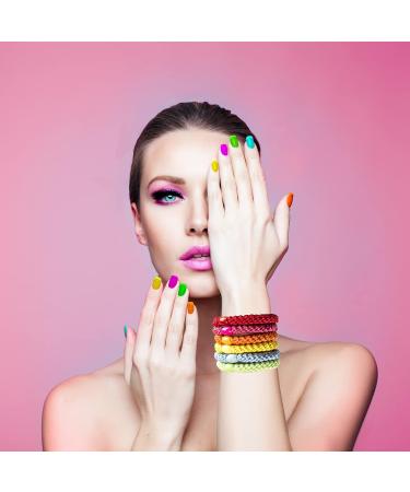 8-Piece Mixed Color Hair Ties for Women & Girls - No Damage Elastic Ponytail Holders for Thick Hair (Style 7) - Buy Online on GoSupps.com