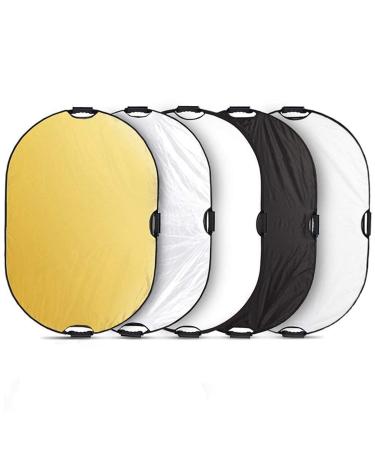 Selens 5-in-1 Oval Reflector with Handle for Photography Photo Studio Lighting & Outdoor Lighting (32 x 48 Inch)