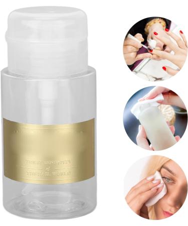 Nail Polish Remover Pump Bottle Dispenser 150ml Push Down Cleanser Dispenser Bottle Travel Empty Liquid Container Clear Empty Refillable Pump Dispenser for Nail Makeup Remover - Buy Online on GoSupps.com