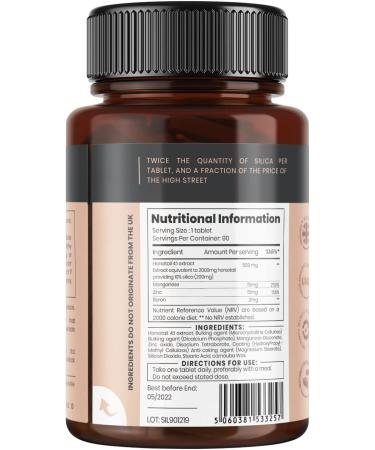 Double Strength Silica Complex - 12 Month Supply (2000mg Horsetail Extract x 360 Tablets) - Buy Online on GoSupps.com