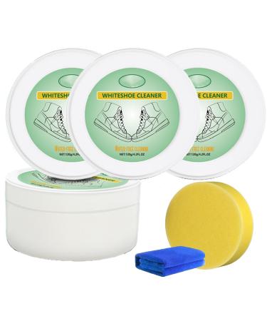 Multi-Functional Cleaning and Stain Removal Cream 2024 New White Shoe Cleaner Water-Free Cleaning Cream with Sponge (3PCS)