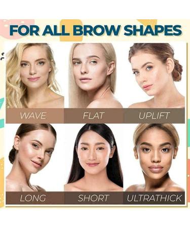 Waterproof Gray-Black Eyebrow Stamp Kit with 6 Reusable Stencils - Perfect Makeup Tools for Women - Buy Online on GoSupps.com