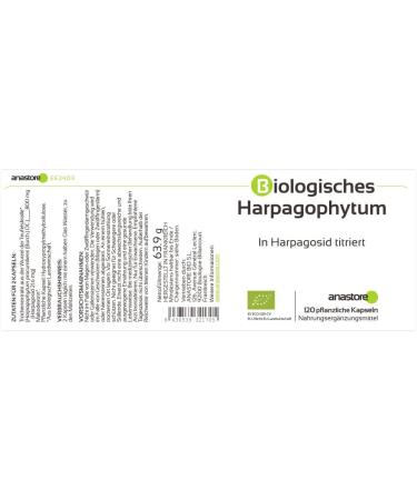 Organic Harpagophytal x 400 mg / 120 capsules * Joints (inflammation) Digestion (Liver) Muscles and Skeletons Sports Performance (Muscle Pain) * Made in France - Buy Online on GoSupps.com