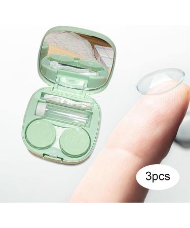 Colcolo 3-Part Travel Contact Lens Container Set - Green | Daily Use R-Caps 7x7x2.5 cm | International Shipping - Buy Online on GoSupps.com