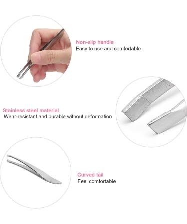 Stainless Steel Eyebrow Tweezers - Facial Hair Removal Clips | Essential Makeup Tool for Beauty - Buy Online on GoSupps.com