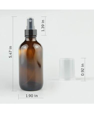 4oz Amber Glass Spray Bottles - Pack of 16 | Refillable Mist Bottles for Essential Oils, Perfumes & Cleaning Products - Buy Online on GoSupps.com