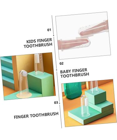 Frcolor 3 Sets Finger Toothbrush Set - Portable Oral Care for Toddlers & Babies - Gentle Finger Toothbrush Cleaner - Buy Online on GoSupps.com
