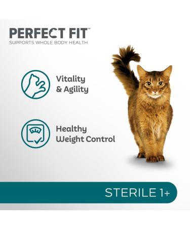 Perfect Fit Sterile Adult 1+ Complete Dry Cat Food for Adult Cats Aged 1+ Years Rich in Chicken 3 Bags (2.8 kg) Adult Sterile Chicken 2.8 kg (Pack of 3) - Buy Online on GoSupps.com