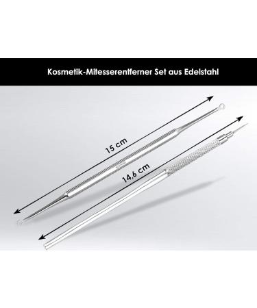 Professional Comedone Squeezer Set | 2-Piece Stainless Steel Blackhead Remover | International Shipping Available - Buy Online on GoSupps.com