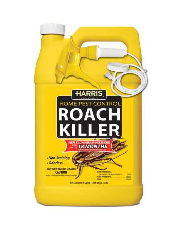 Harris Roach Killer, Liquid Spray with Odorless and Non-Staining 12-Month Extended Residual Kill Formula (Gallon) 128 Ounce