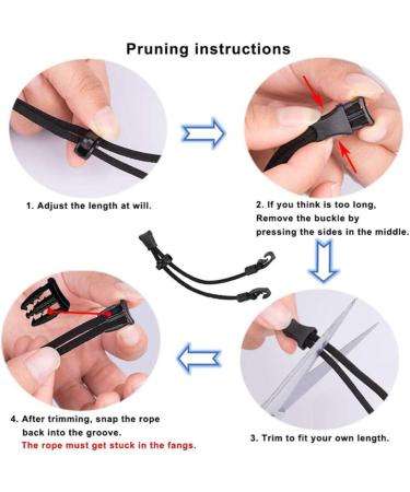 Adjustable Facial Cover Lanyard & Ear Hook Bibs Holder for Earache Relief - Portable Black Clips - Buy Online on GoSupps.com