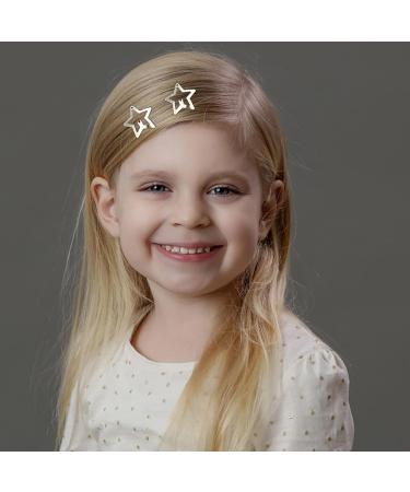 100 Pcs Silver Metal Star Snap Hair Clips | Y2K Hair Accessories for Women & Girls - Buy Online on GoSupps.com