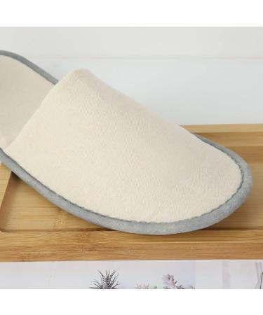 Buy Tianmao Hotel Slippers - 8 Pairs Disposable Terry Lip Slippers for Spa & Travel | Universal Size Gray - Buy Online on GoSupps.com