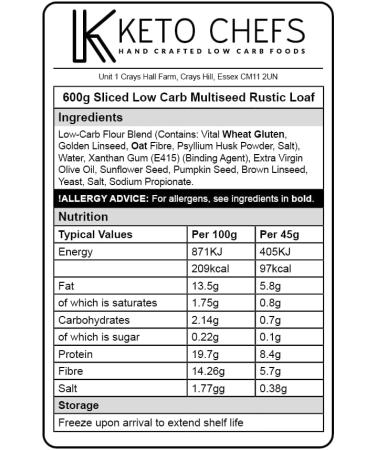 Keto Chefs Ultra Low Carb Freshly Baked Keto Bread Basket Bundle - Multiseed + Sage & Onion + Rustic Sandwich 600g x 3 Loaves Mixed Basket 1 Count (Pack of 3) - Buy Online on GoSupps.com