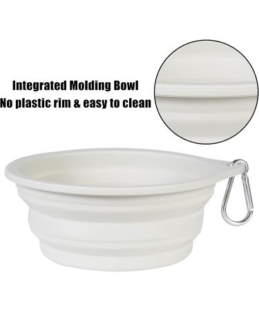 Slson Portable Silicone Dog Travel Bowl - 2 Pack Foldable & Durable Ideal for Hiking & Camping - 600ml (Black & Light Gray) - Buy Online on GoSupps.com