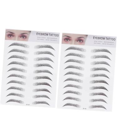 FOMIYES 4 Pcs 3d Eyebrow Stickers Water Proof Stickers Waterproof Sticker False Eyebrows Man Patch Cosmetic - Buy Online on GoSupps.com