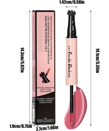 Lexsyn Blush Stick Waterproof Cosmetic Cheek Marker Double Sided Fake Dot Pen for women birthday party dating photo beauty stage performance - Buy Online on GoSupps.com
