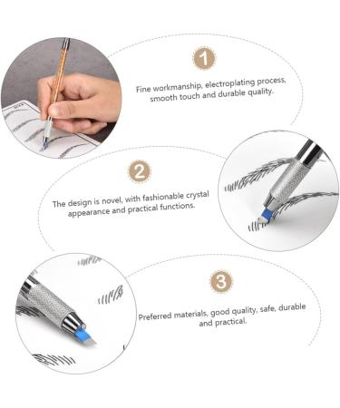  GLEAVI GLEAVI 1 x Crystal Embroidery Pen L piz De Cejas Bladee Tattoo Eyebrow Shape Pen Brown Eye Makeup Multi-Purpose Tattoo Pen - Buy Online on GoSupps.com