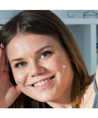 Baluue 2 Pairs Dimple Makers Cheeks Facial Dimple Trainer for Create a Beautiful Smile Natural Dimples Lift Portable Red Purple - Buy Online on GoSupps.com