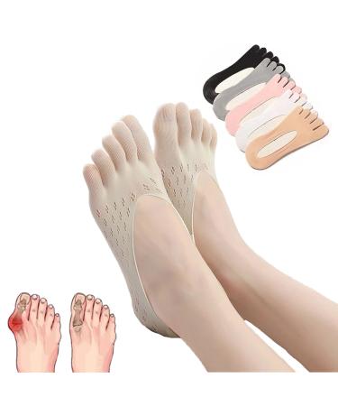 Orthoes Bunion Relief Socks Toe Separator Socks Sock Align Toe Socks for Bunion Bunion Corrector for Women No Show Toe Socks 5 pair