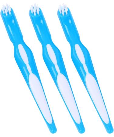 Exceart 6-Stage Double Prosthesis Nursing Toothbrush for False Teeth - Double-Sided Hygiene Brush & Adhesive Holder - Buy Online on GoSupps.com