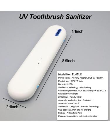 Sanpintech Portable Toothbrush Covers & Travel Bag with UV Disinfectant Ideal for Home & Travel (White) - Buy Online on GoSupps.com