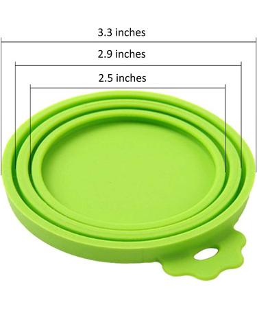 Universal Silicon Can Lid for Dog Food 2 Pack with Stainless Steel Spoon - Blue/Green - Buy Online on GoSupps.com