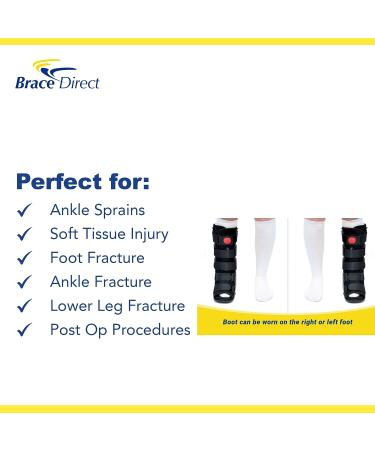 Brace Direct Air CAM Walker Fracture Boot Tall - Doctor Recommended for Foot, Toe, Ankle Injuries - Full Medical Recovery and Healing Walking Boot - Large Size - Buy Online on GoSupps.com