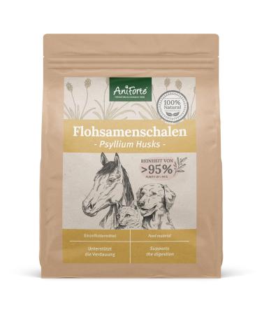 Aniforte Indian psyllium husks for dogs cats and horses 1kg - rich in fiber & mucous materials in raw food quality single feed 1 kg - Buy Online on GoSupps.com