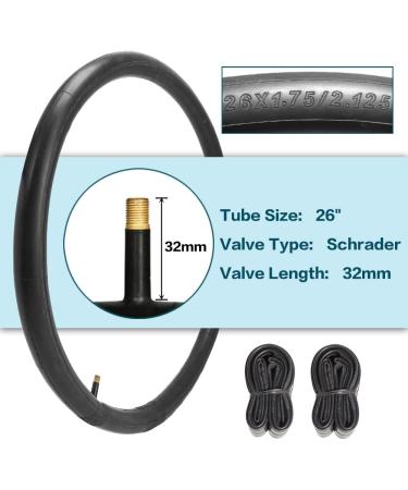 Bike Tire 26 x 2.125 Inch Folding Replacement Set for Beach Cruiser - White Sidewall, 2 Tires, 2 Tubes, 2 Levers - Buy Online on GoSupps.com