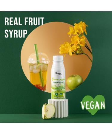 Inspire Food Co. Green Apple Fruit Syrup for Bubble Tea - 300ml | Vegan, Gluten-Free Mix for Boba Tea, Smoothies & Slushes - Buy Online on GoSupps.com