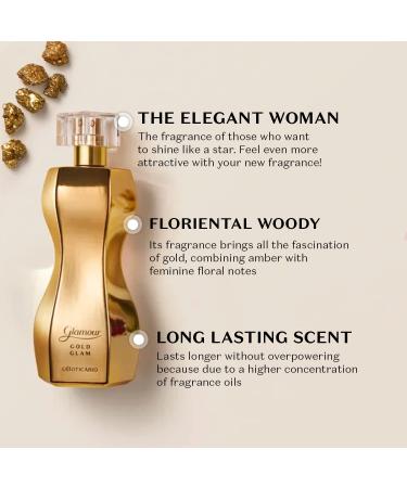 O BOTICARIO Glamour Gold Glam Eau de Toilette Long-Lasting Sweet and Floral Fragrance Perfume for Women 2.5 Ounce - Buy Online on GoSupps.com