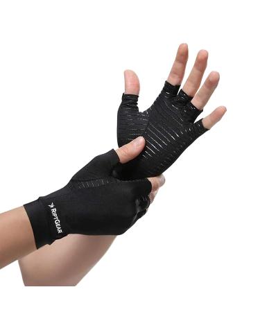 RiptGear Compression Gloves for Women and Men for Arthritis (Pair) - Womens and Mens Glove for Hand Pain Golf Cycling Small (1 Pair)
