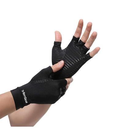 RiptGear Compression Gloves for Women and Men for Arthritis (Pair) - Womens and Mens Glove for Hand Pain Golf Cycling Medium (1 Pair)
