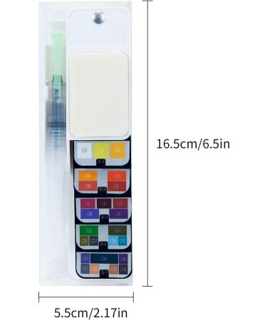 Watercolor Paint Set - 25 Assorted Colors with Water Brushes and Palette | Foldable Field Sketch Set for Outdoor Painting | Travel Pocket Kit - Buy Online on GoSupps.com