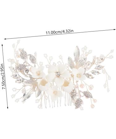 FRCOLOR 1pc Hair Comb Bride Headpieces for Wedding Gold Hair Clips Delicate Bride Hairpin Hair Claw Clips for Women Rhinestone Barrettes for Women Hair Decorations Prom Headpiece Alloy - Buy Online on GoSupps.com