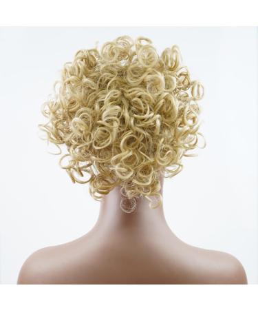Dirty Messy Bun Short Curly Ponytail Extension | Synthetic Hair Scrunchy Big Bun with Clip - Gold - Buy Online on GoSupps.com
