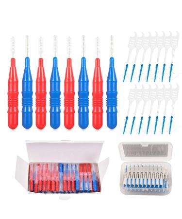 250pcs Interdental Brush Dental Floss Silicone Toothpicks Soft-Dental Floss Teeth Stick Double-Ended Toothpick