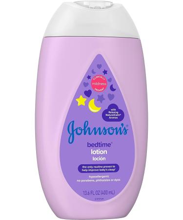 Johnson's Bedtime Baby Lotion with Coconut Oil & NaturalCalm Aromas 13.6 fl. oz - Hypoallergenic & Paraben-Free Baby Skin Care - Buy Online on GoSupps.com