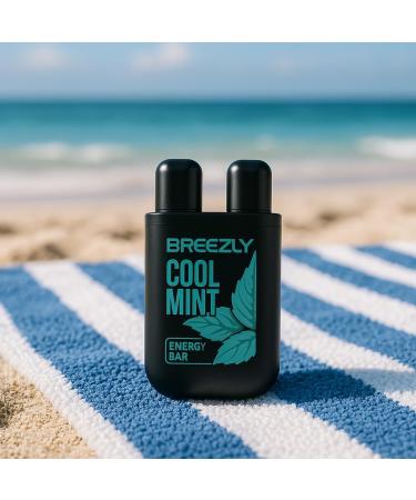 BREEZLY Nasal Stick | Cool Mint | Enhanced Breathing + Natural Energy | Cooling Mint Sensation | Essential Oils + Menthol - 4 Pack Nasal Sticks - Buy Online on GoSupps.com