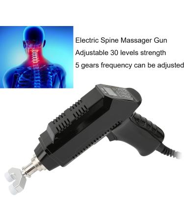 Chiropractic Adjustment Tool - Electric Vertebral Massage Device with 6 Massage Heads & 30 Adjustable Stages - Body Relaxation Pistol (Black EU) - Buy Online on GoSupps.com